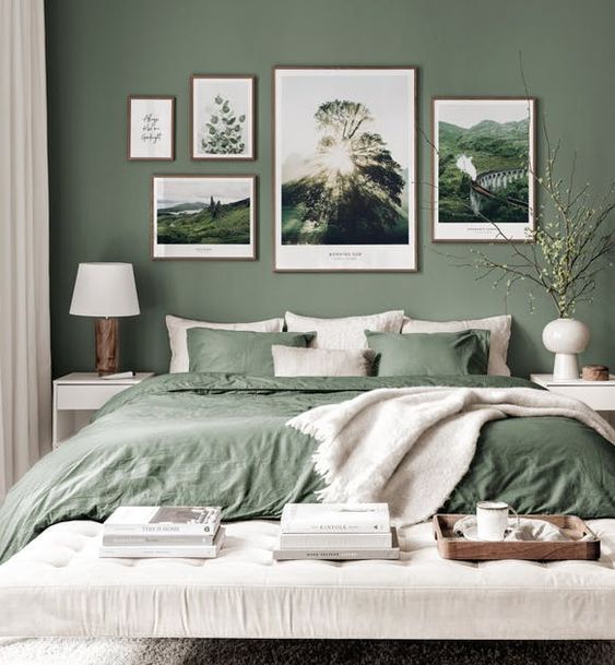 Trend Green Forest Bedroom Decor Ideas